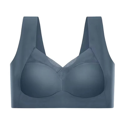 Seamless Push-Up Mesh Patchwork Bralette