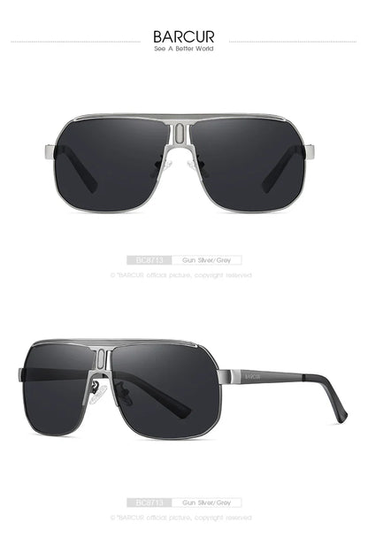 BARCUR Polarized Sports Sunglasses for Men Fashionable Fishing Driving Hiking and Outdoor Eyewear UV400 Protection Gradient Lenses